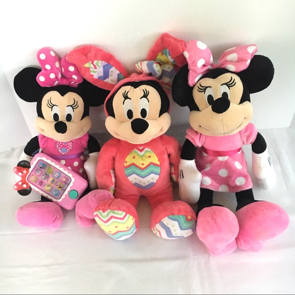 Disney Pink 4-pc Bundle Plush Toys Minnie Mouse